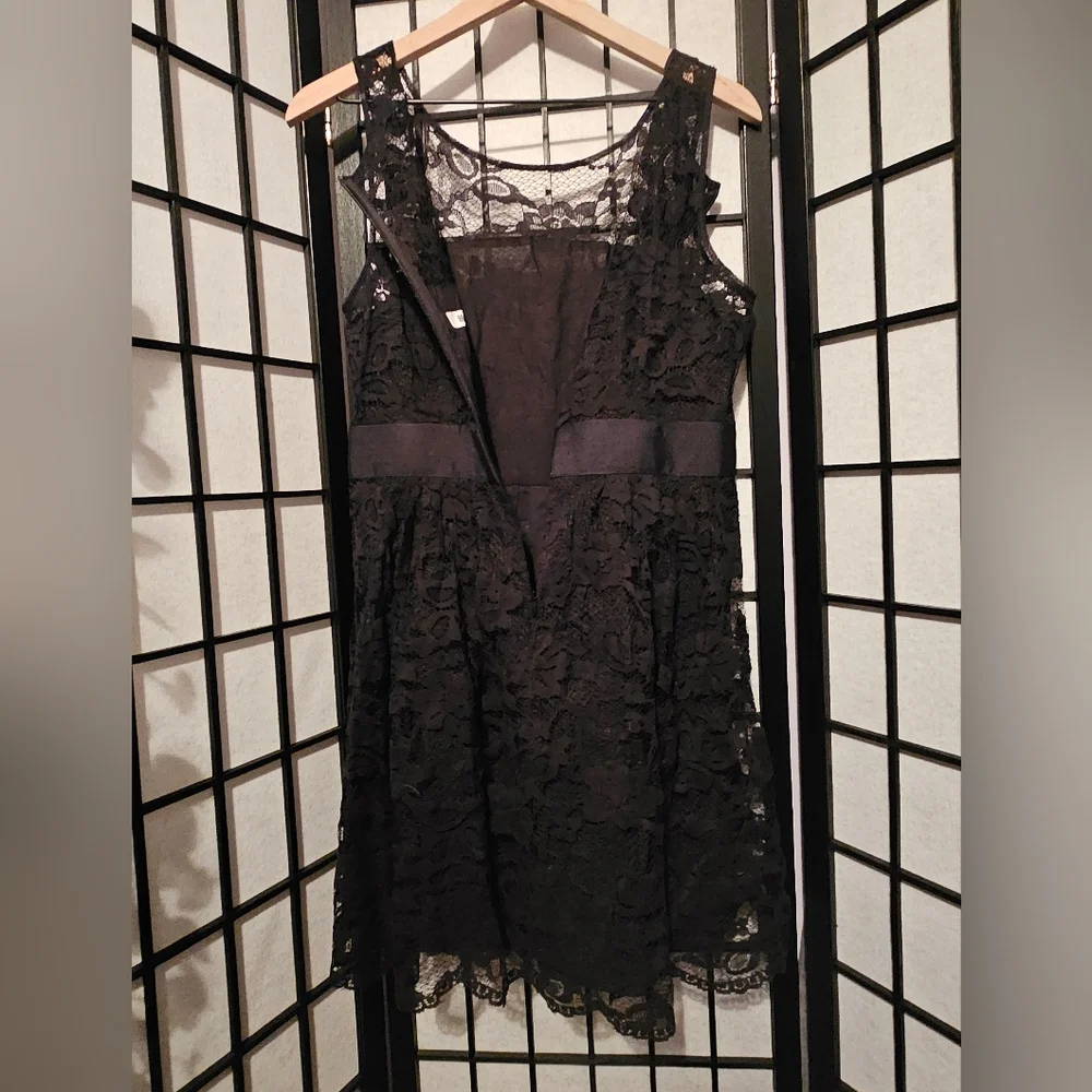 BB Dakota Black Lace Dress Size 8 - Picture 4 of 5